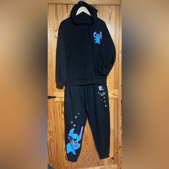 Disney STICH in Space Women's Graphic Hoodie Sweatpants Jogger Set - Picture 2 of 15